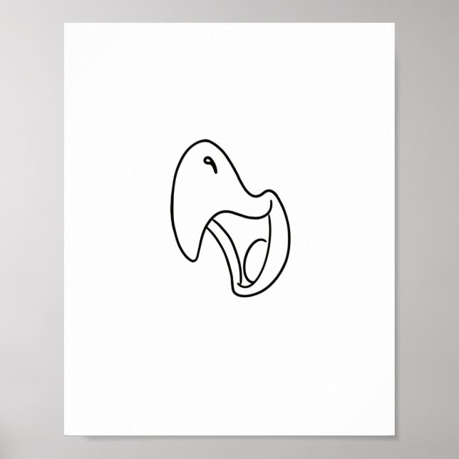 Póster Tema de ave, loro, graznido (Frente)