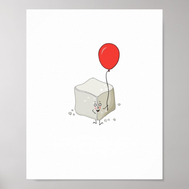 Póster Tema de azúcar, cubo de azúcar (Frente)
