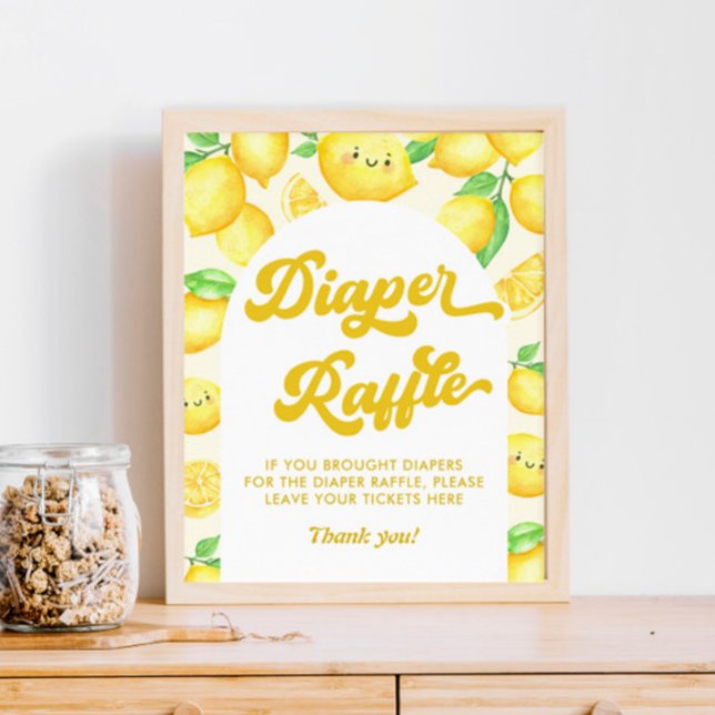 Póster Tema de Baby Shower de limón Diaper Raffle (Subido por el creador)