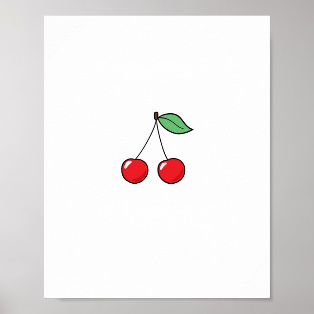 Póster Tema de cereza, diseño de cereza (Frente)