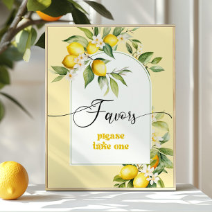 Póster Tema de cítricos limoneros Favores por favor tome 