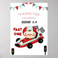 Tema de Cumpleaños Infantil de Carreras de Autos d