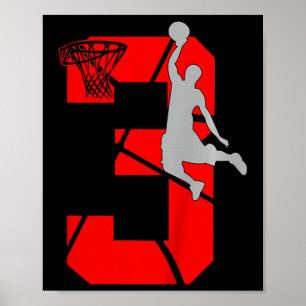 Póster Tema de fiesta de cumpleaños de baloncesto para ni