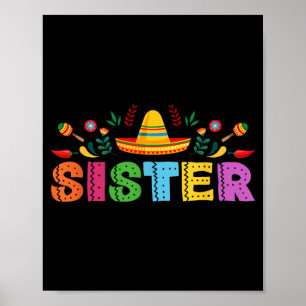 Póster Tema de fiesta de cumpleaños de fiesta mexicana he