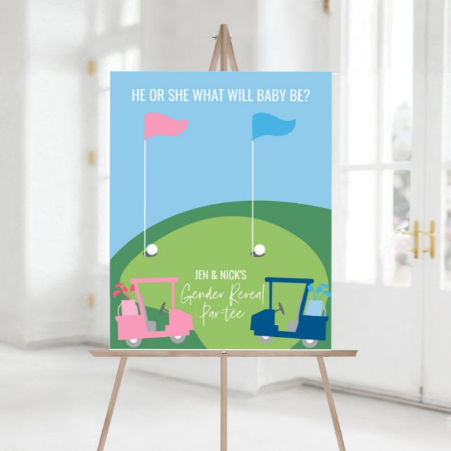 Póster Tema de golf acerca de la Poster de género del beb (Subido por el creador)