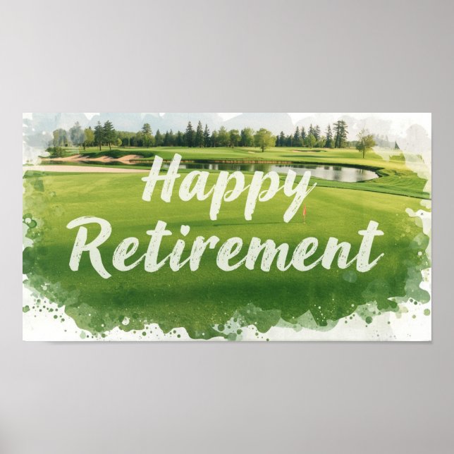 Póster tema de jubilación de golf (Frente)