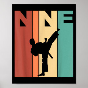 Póster Tema de Karate Taekwondo cumpleaños 9 9 años