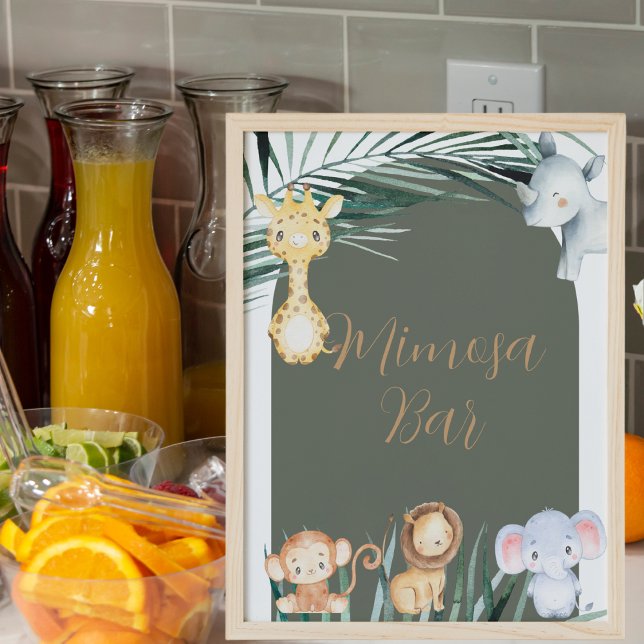Póster Tema de la selva Safari Rótulo del bar Mimosa (Subido por el creador)