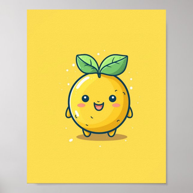 Póster Tema de limón adorable (Frente)