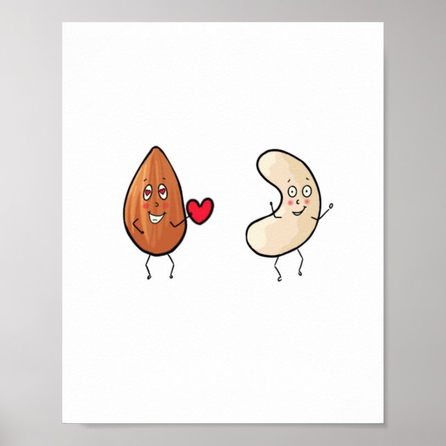 Póster Tema de nueces, almendra y anacardo (Frente)