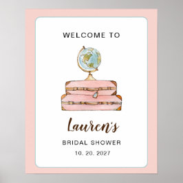 Póster Tema de viaje Bienvenida a la despedida de soltera