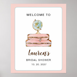 Póster Tema de viaje Bienvenida a la despedida de soltera