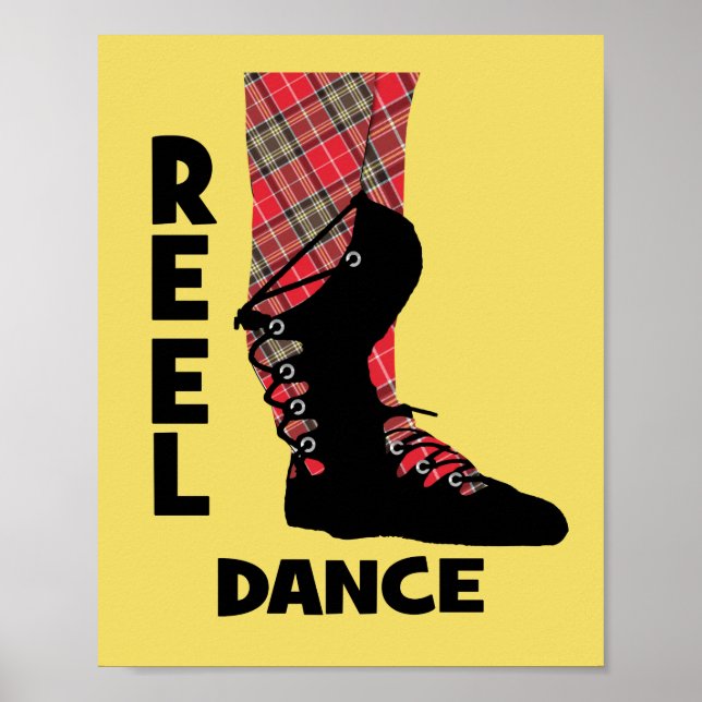 Póster Tema del baile rural de Reel Dance Scottish (Frente)