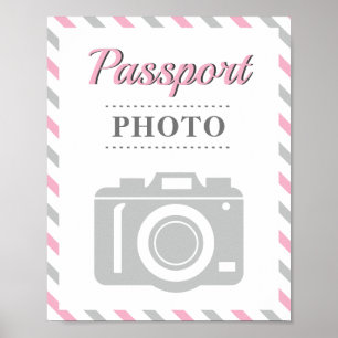 Póster Tema del Fiesta de viajes del Booth Airplane de Pa