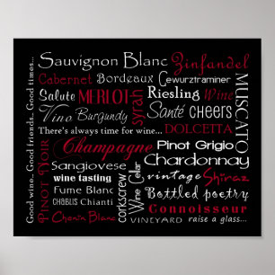 Póster Tema del vino