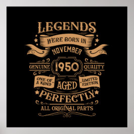 Póster Tema del whisky de 75 años de vintage personalizad