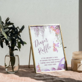 Póster Tema mágico de hadas Baby Shower Diaper Raffle Rót