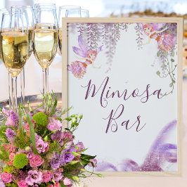 Póster Tema mágico del hada mimosa bar poster de señas