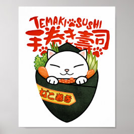 Póster Temaki Sushi Cat