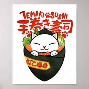 Póster Temaki Sushi Cat