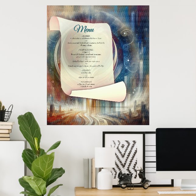 Póster Temas metafísicos de fantasía espiritual (Oficina en casa)