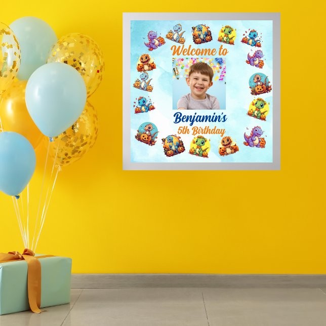 Póster Temática de bebés dinosaurios niños Fiesta de cump (Subido por el creador)