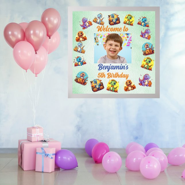 Póster Temática de bebés dinosaurios niños Fiesta de cump (Subido por el creador)