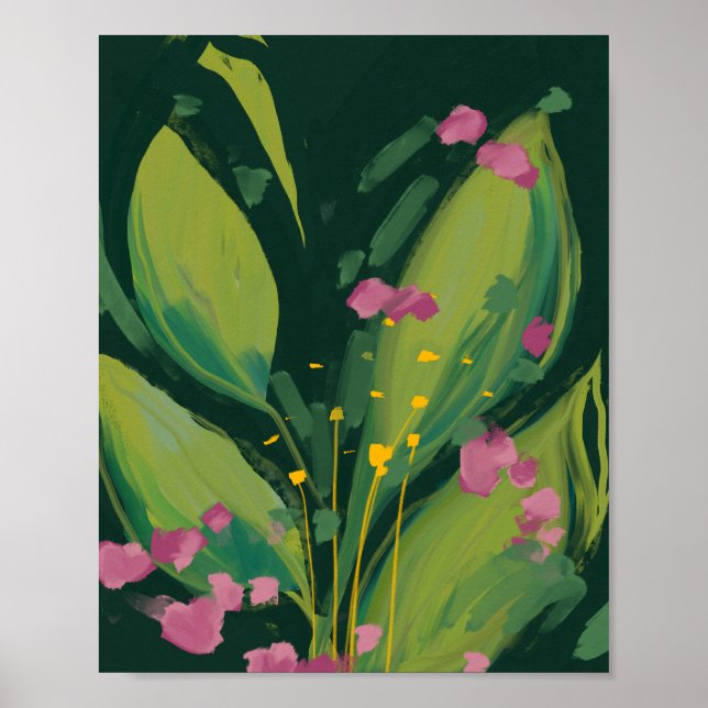 Póster temática de jardín verde y amarillo (Frente)