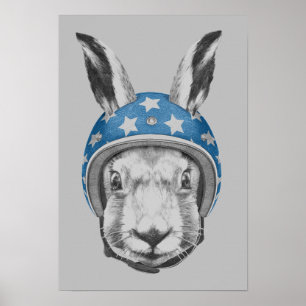 Póster Temerario del conejo