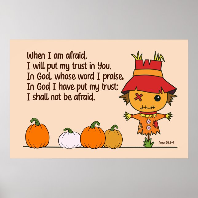 Póster Temeroso cuando tengo miedo (Frente)