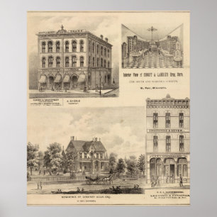 Póster Temme y Schnittger, fabricantes, Minnesota