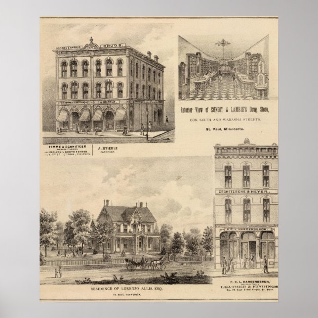 Póster Temme y Schnittger, fabricantes, Minnesota (Frente)