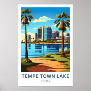 Póster Tempe Town Lake Arizona Travel Print