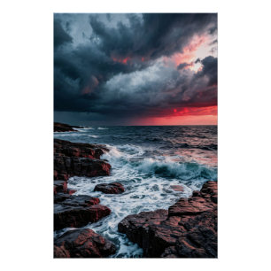 Póster Tempestad Carmesí