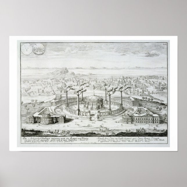 Póster Temple copied from a design on a medal found besid (Frente)