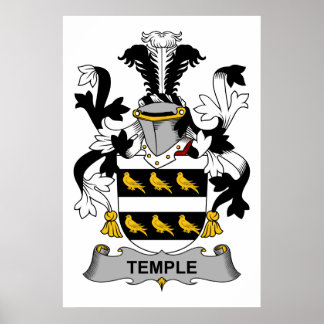Póster Temple Family Crest