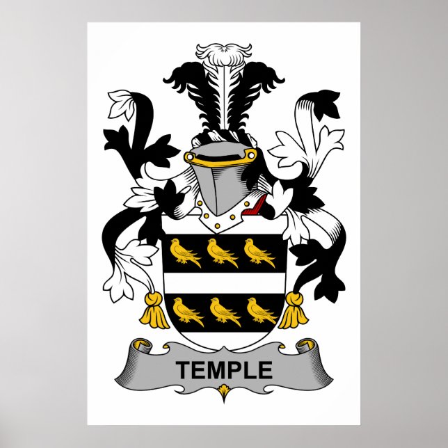 Póster Temple Family Crest (Frente)