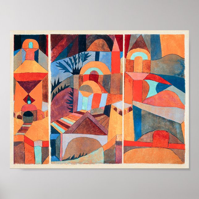 Póster Temple Gardens | Paul Klee | (Frente)