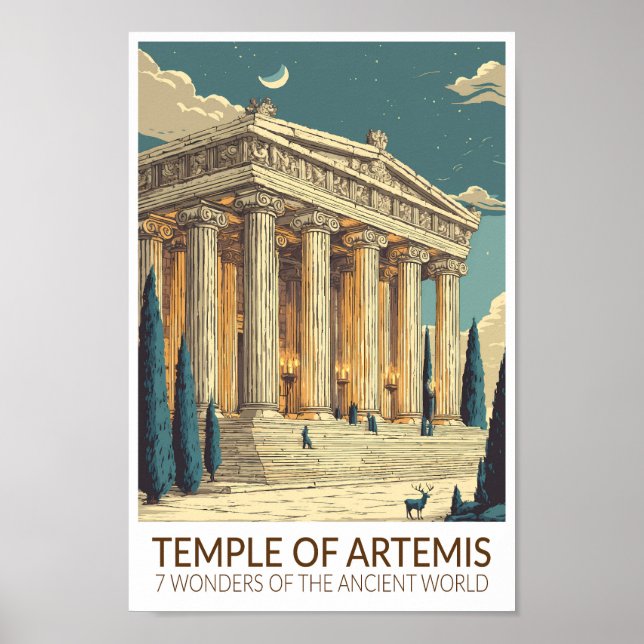 Póster Temple of Artemis Seven Wonders of the World Art (Frente)