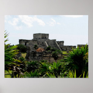 Póster Temple, Tulum, Mexico