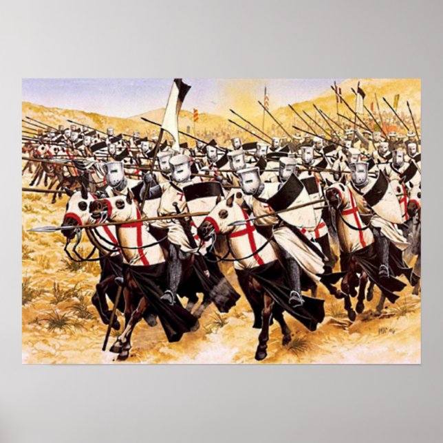 Póster Templerreiterei en el ataque (Frente)