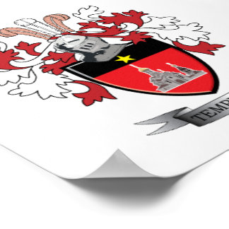 Póster Templeton Familia Crest Escudo de armas