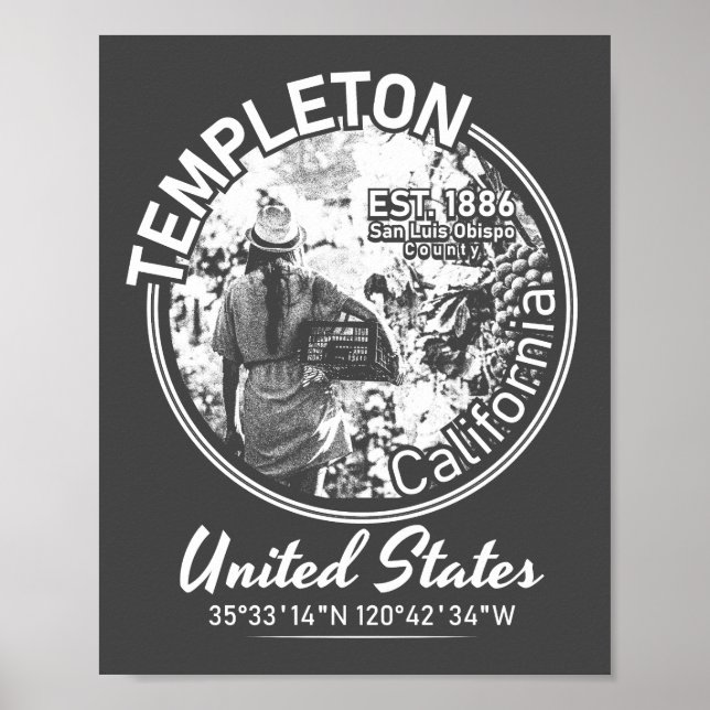 PÓSTER TEMPLETON - VINTACIÓN DE CALIFORNIA (Frente)