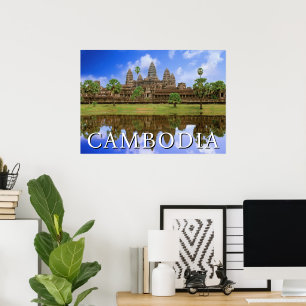 Póster Templo Angkor Wat   Kampuchea, Camboya