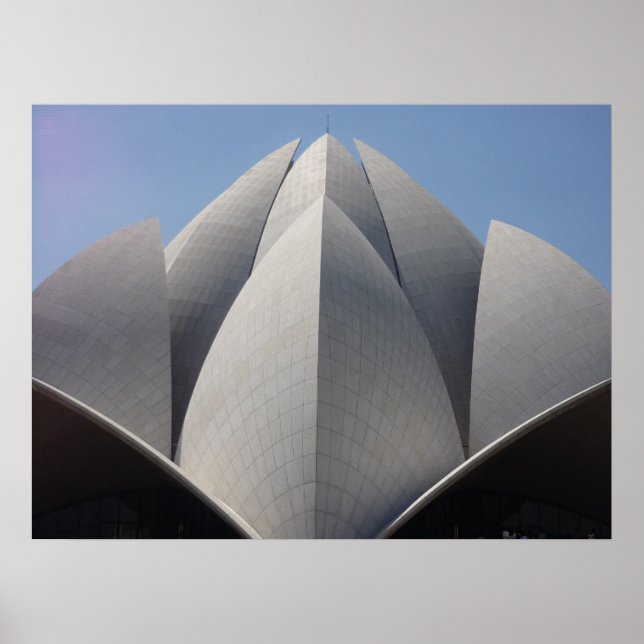Póster templo bahai lotus (Frente)