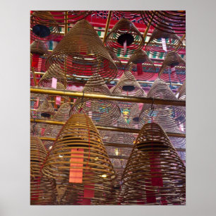 Póster Templo budista Man Mo de Hong Kong