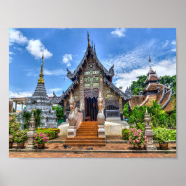 Póster templo chiang mai