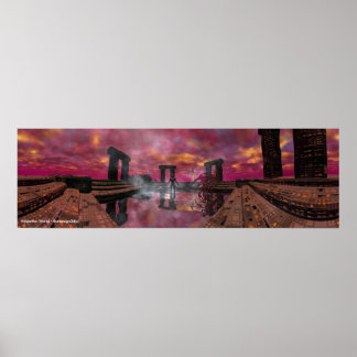 Póster TEMPLO DE AGUA / MUNDO DE LA HIPERIÓN, Sci-Fi