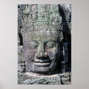 Póster Templo de Bayon en Angkor Wat - Camboya
