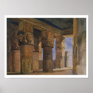 Póster Templo de Denderah, Egipto superior (w/c en el